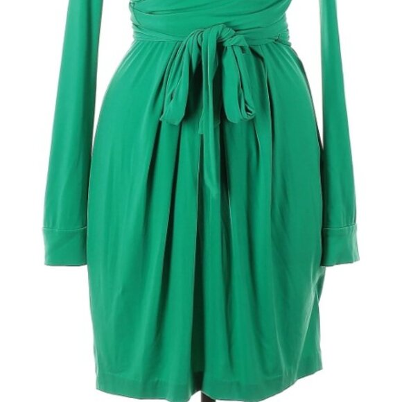 Vince Camuto mint green faux wrap long sleeve dress, 6 - Picture 2 of 12
